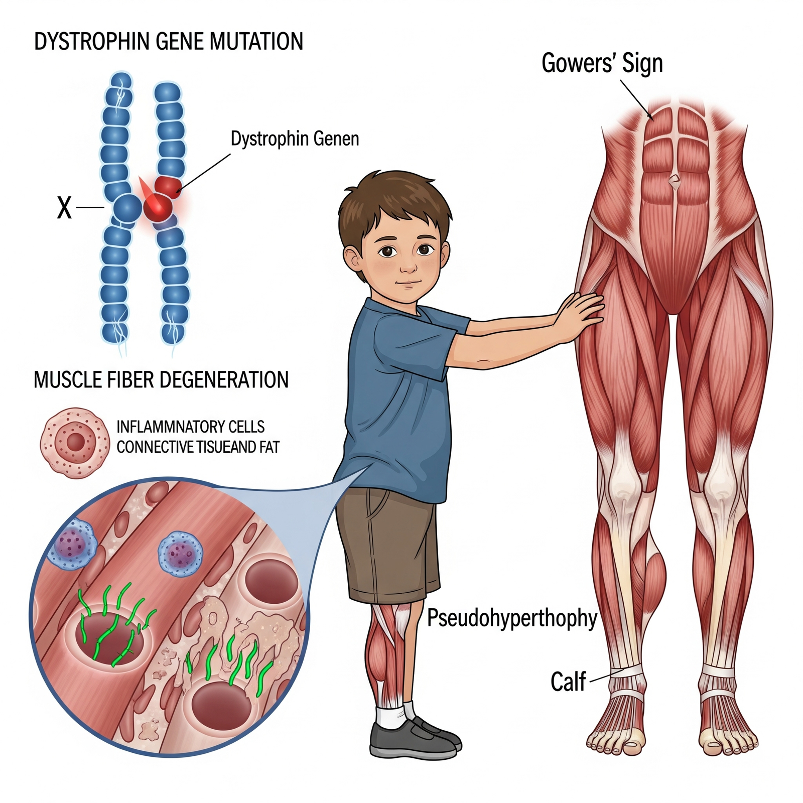 Comprendre la Myopathie de Duchenne : Symptômes, Causes et Traitements