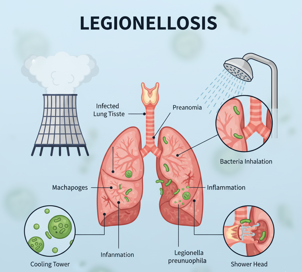Comprendre la Légionellose : Causes, Symptômes et Prévention